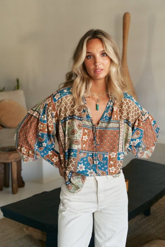 IZABELLE PRINT MARFA TOP - AML Boutique NI