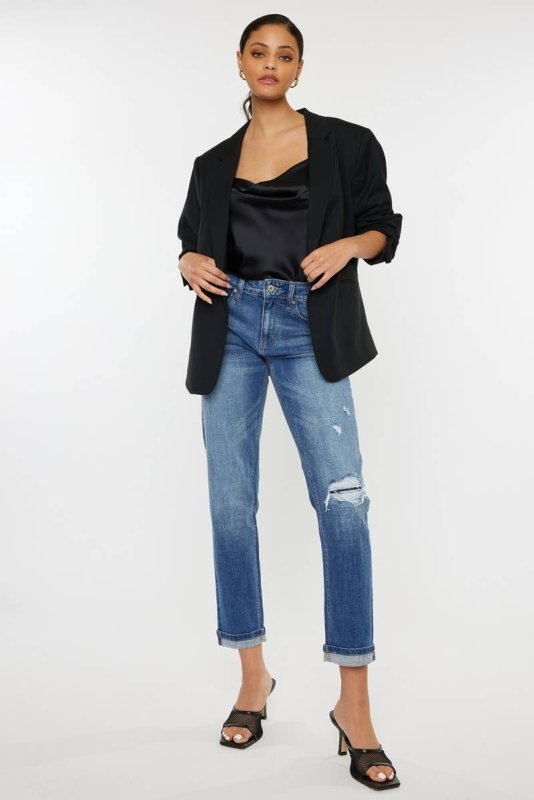 KC8631M Mid Rise Boyfriend Jeans - AML Boutique NI