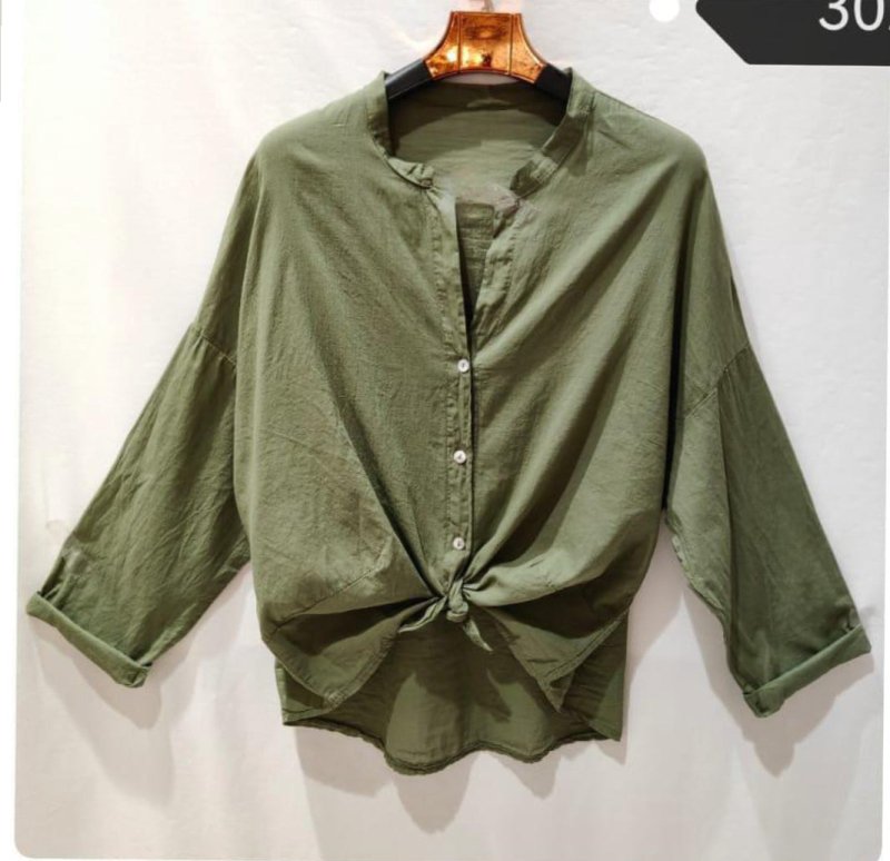 Khaki Cotton Shirt - AML Boutique NI