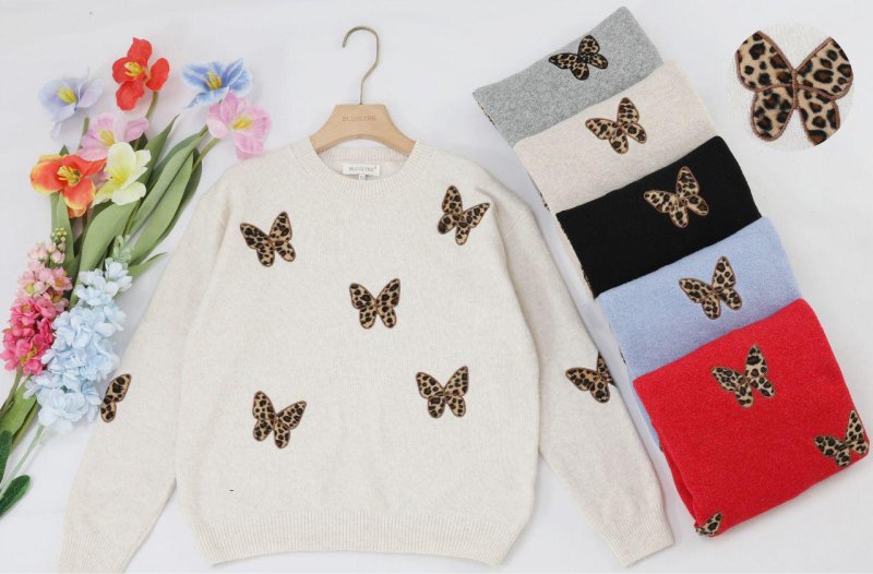 Leopard Butterfly Jumper various Colours - AML Boutique NI