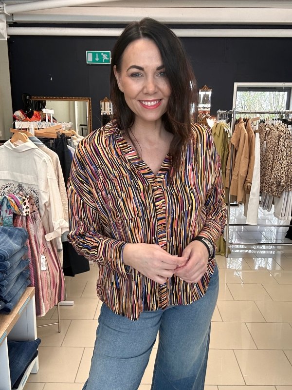 Lola Espeleta Arty Multi Colour Striped Blouse - AML Boutique NI