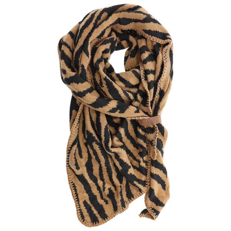 LOT83 Scarf Lize Taupe Black - AML Boutique NI