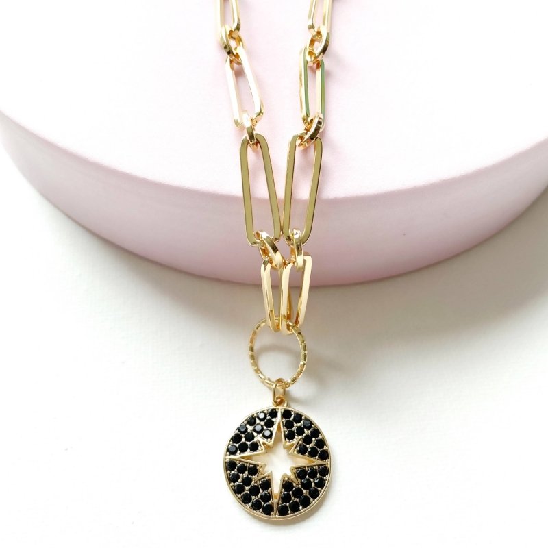 Nova Star Burst Large Link Necklace - AML Boutique NI