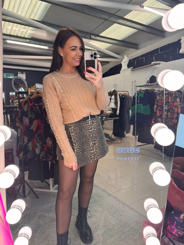 Pearl Diamanté Sweater - AML Boutique NI