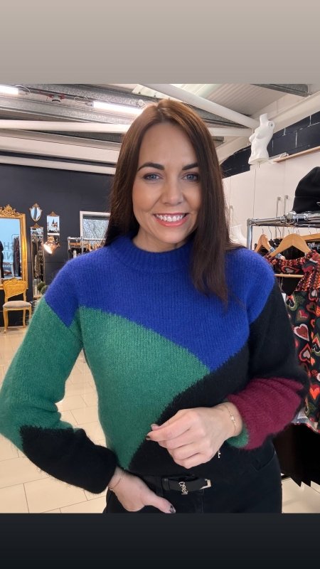 SKFK AITZA INDIGO BLUE SWEATER RRP £145 - AML Boutique NI