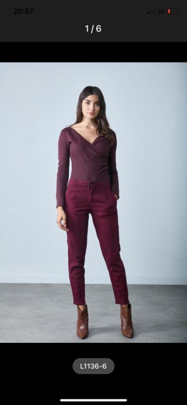 Toxik Burgundy L1136 Slim Straight Jeans - AML Boutique NI