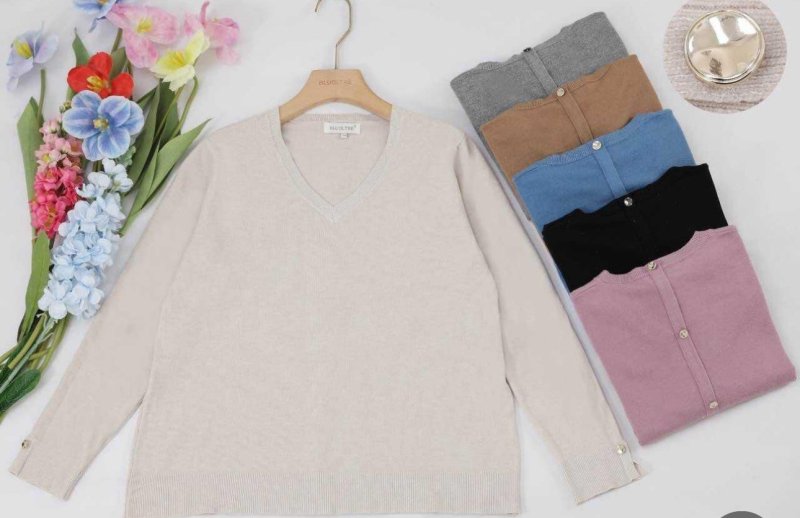 V Neck Ellie Fine Sweater various Colours - AML Boutique NI