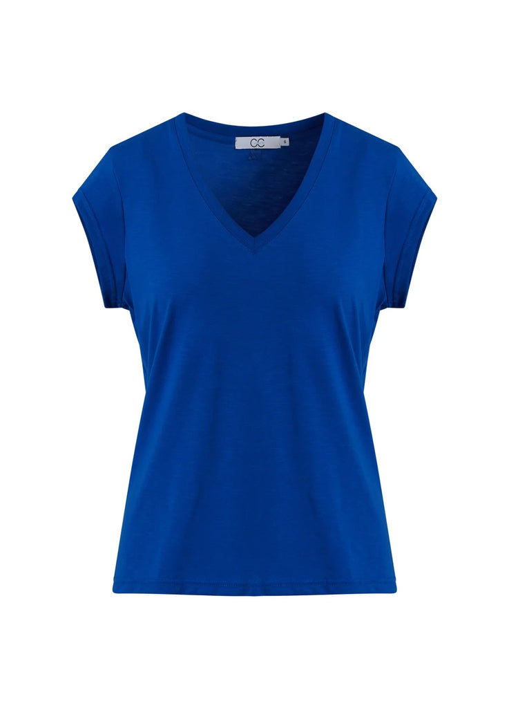 CC Heart Basic Electric Blue Neck Tshirt - AML Boutique NI