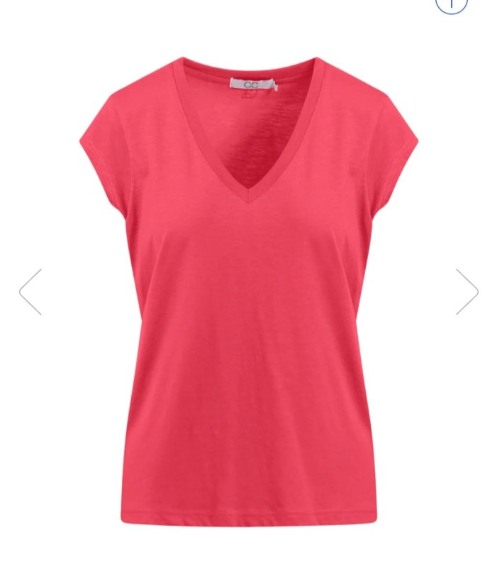 CC Heart Intense Pink V Neck T Shirt - AML Boutique NI