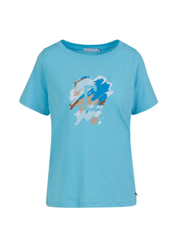 Coster Aqua Blue Tshirt with Paint Mix - AML Boutique NI