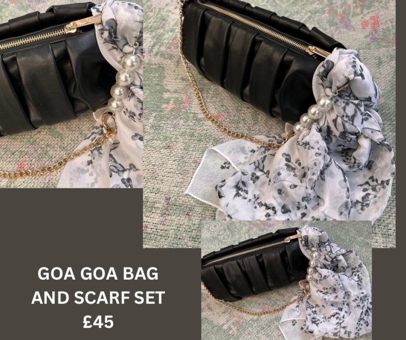 GOA GOA Black Bag & Scarf - AML Boutique NI