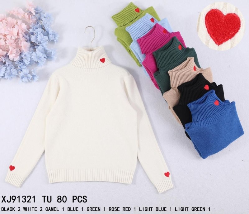 Heart Polo Sweater various colours - AML Boutique NI