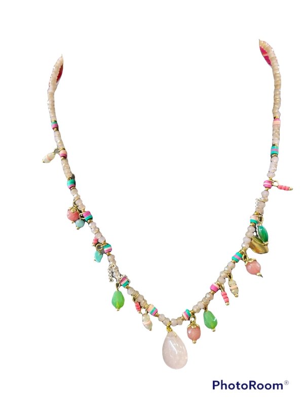 Hot Tomato Pink & Turquoise Dream Necklace - AML Boutique NI