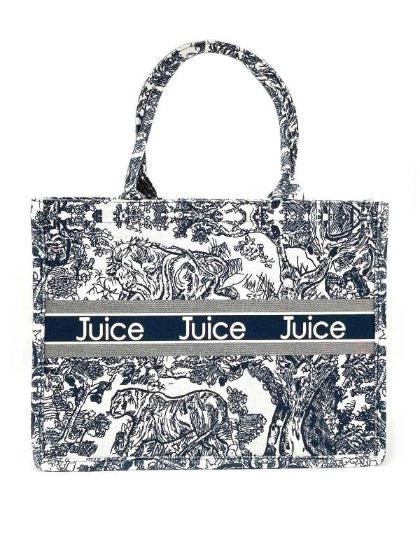 Iconic Navy Printed Large Tote bag, art. 231060.155 - AML Boutique NI