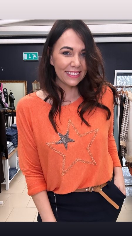 Italy Orange Star Top - AML Boutique NI