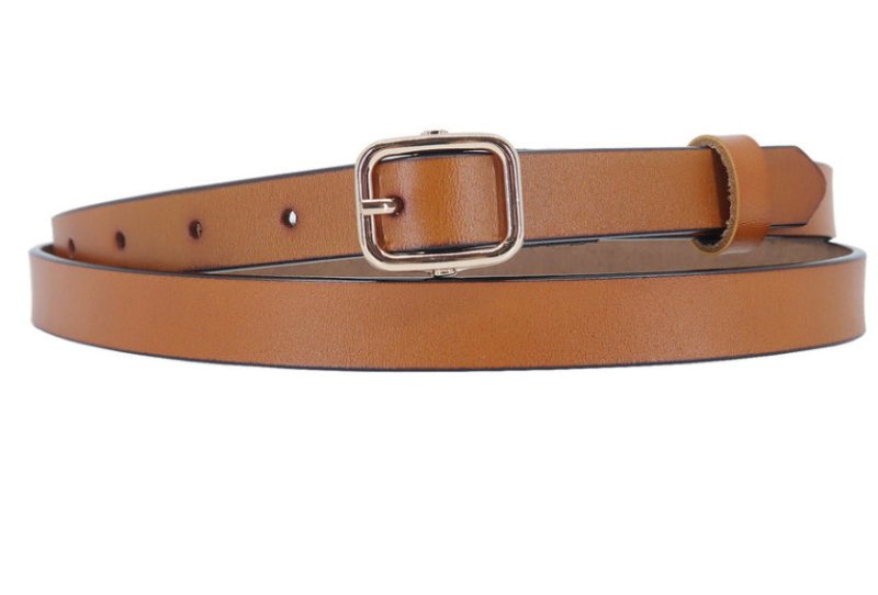 Ladies Belt 20mm in Genuine Leather with Gold Buckle - AML Boutique NI