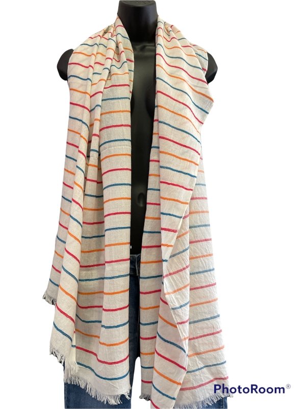 Large Colourful Stripe Scarf - AML Boutique NI