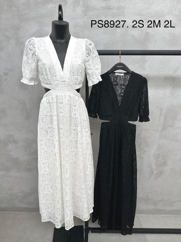 Long Black Lace Dress - AML Boutique NI