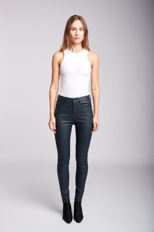 Navy Skinny Fit Toxik Coated Jeans - AML Boutique NI