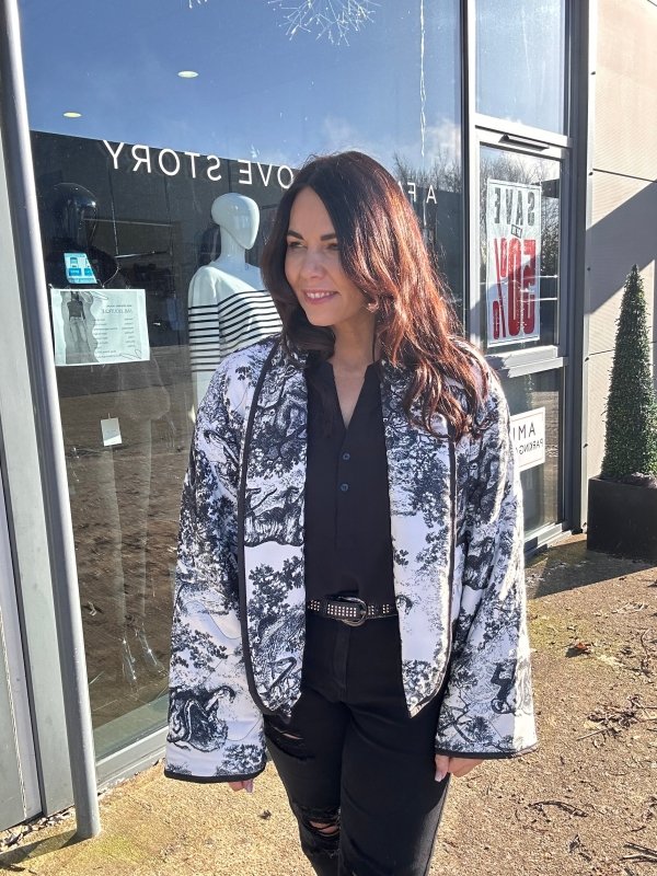 Paris Soft Quilted Printed Jacket - AML Boutique NI
