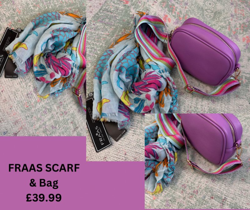 PURPLE FRAAS BAG AND SCARF SET - AML Boutique NI