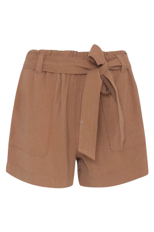 Smashed Lemon Tan Casual Shorts - AML Boutique NI