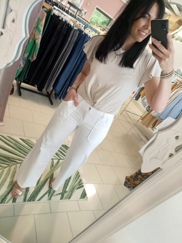 Toxik Wide Leg White Jeans - AML Boutique NI