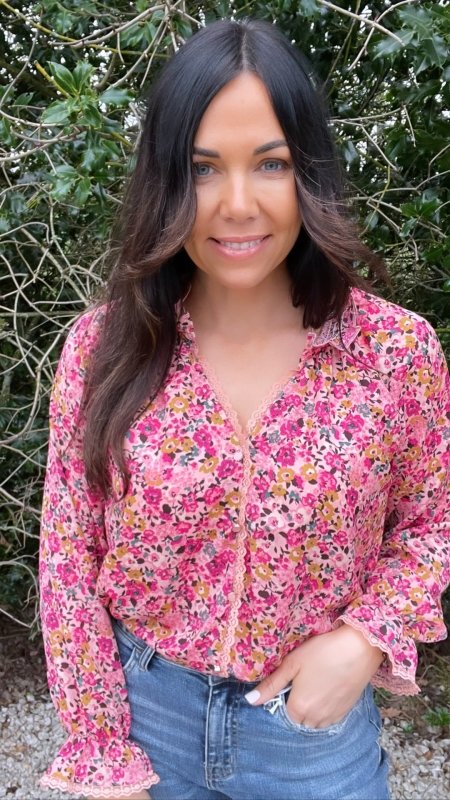 Flower blouse zara Clearance